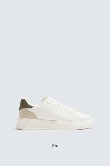 HEEL DETAIL TRAINERS - Khaki Green by Zara