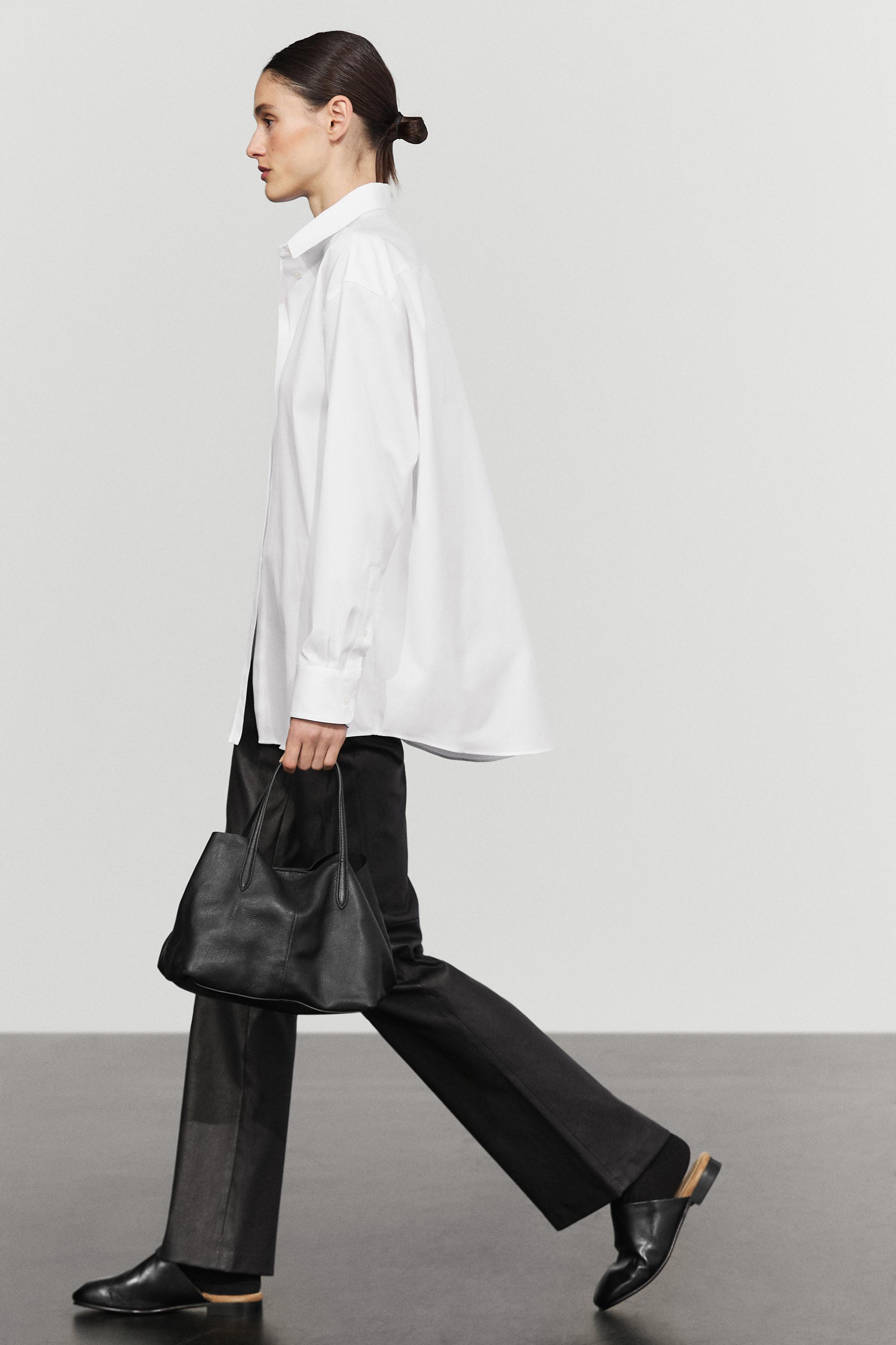 Chemise oversize popeline 100 % coton