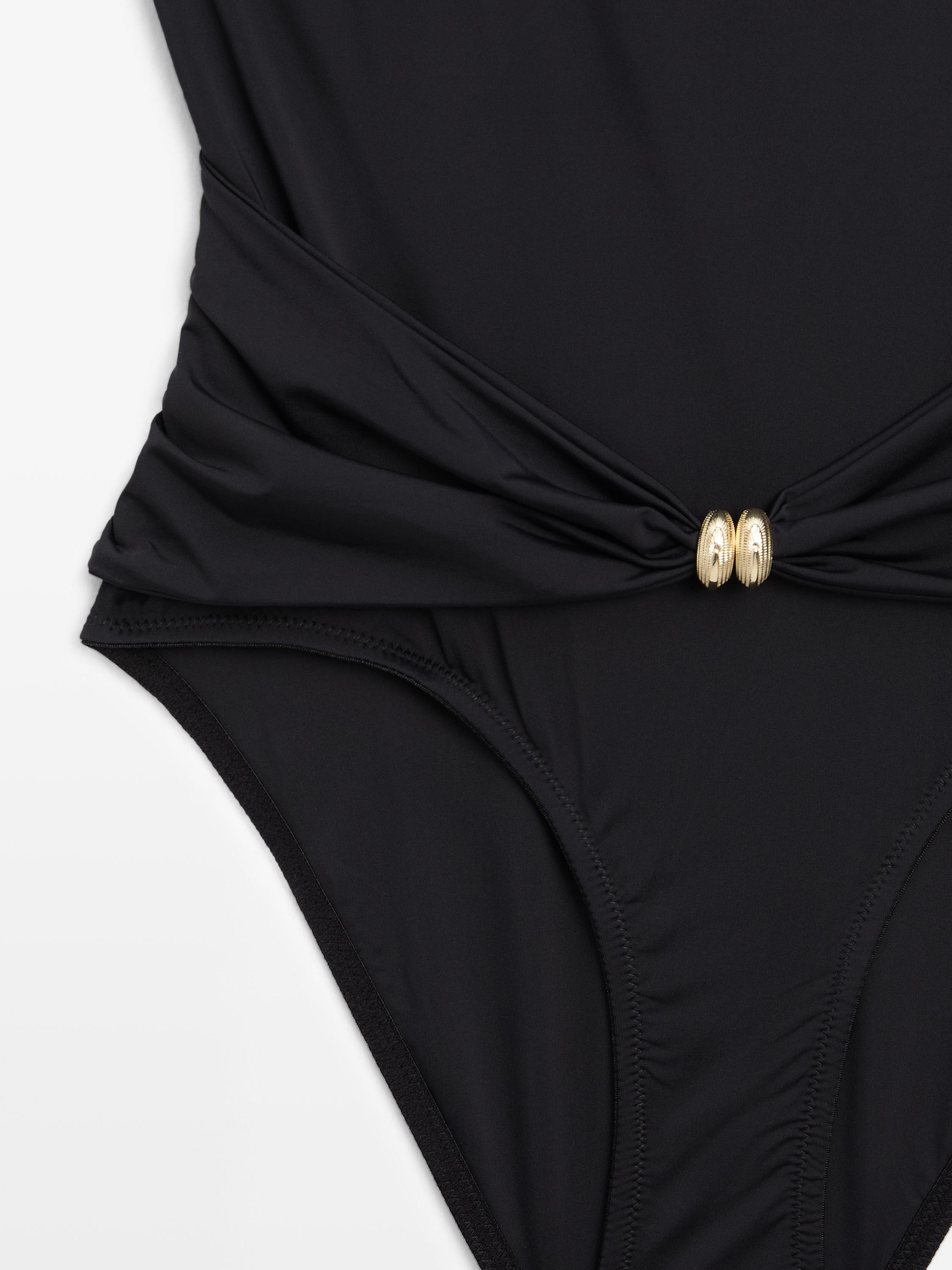 Swimsuit with rhinestone detail
