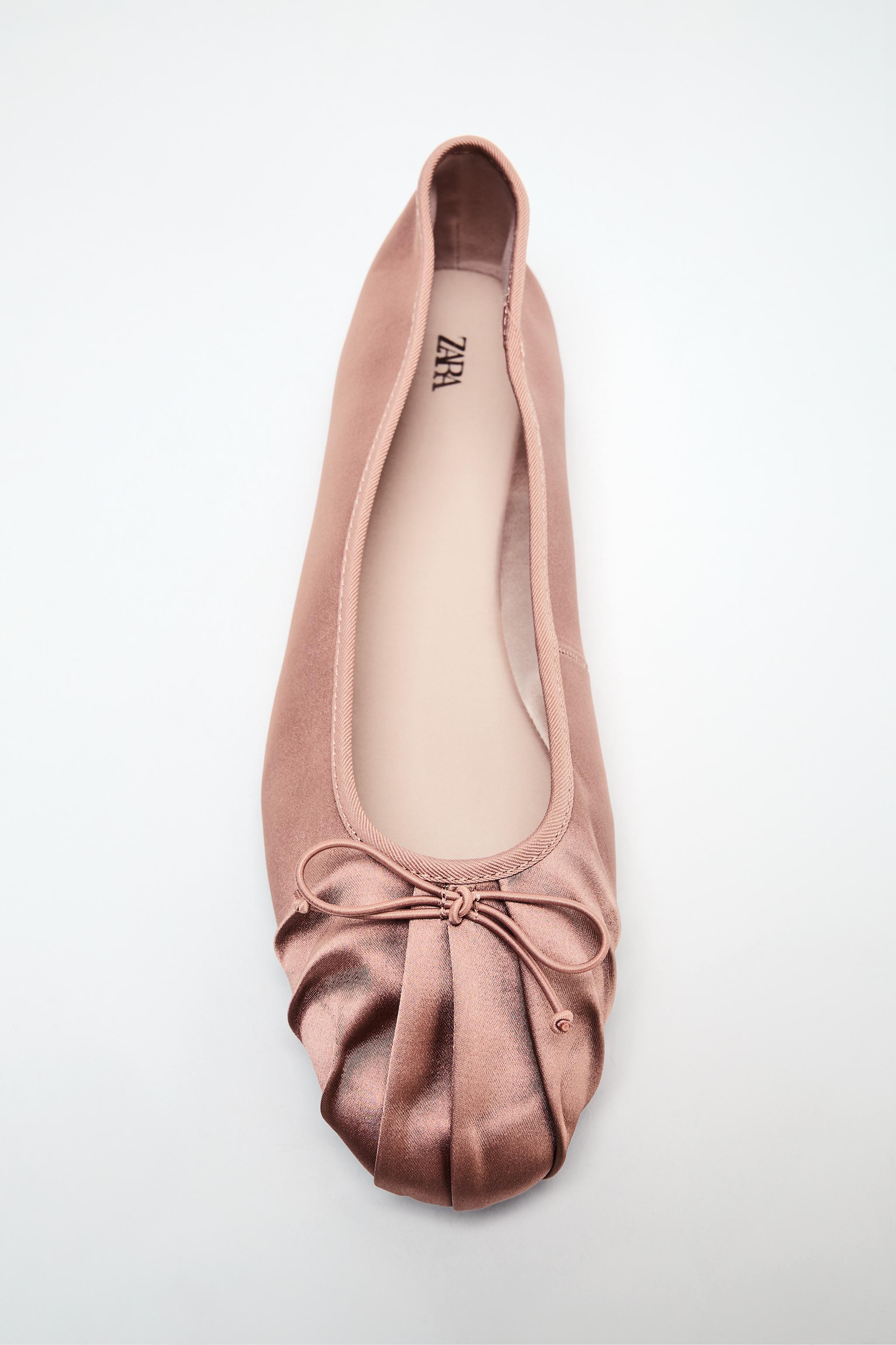 SATIN BALLET FLATS WITH BOW