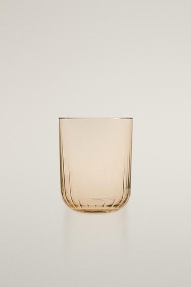 GLAS MIT LINIENRELIEF - Gelb von Zara - Bild 0