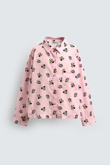 ÁO SƠ MI DAISY + MINNIE HARRY LAMBERT FOR ZARA X DISNEY - Màu hồng pastel từ Zara