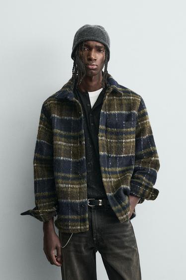 FAUX FUR OVERSHIRT - Dark brown by Zara