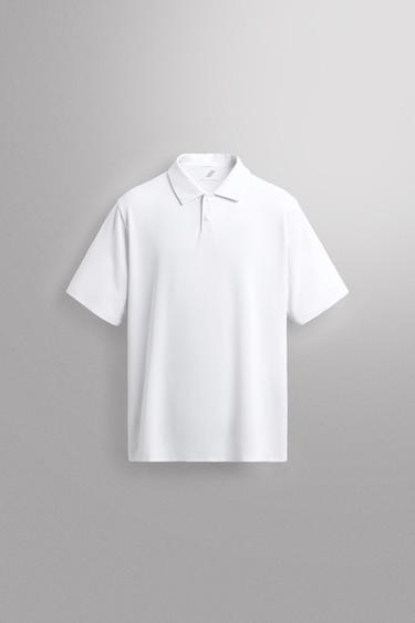 POLO TÉCNICO ESTRUCTURA PIQUÉ TRAINING - Blanco de Zara - Imagen 0