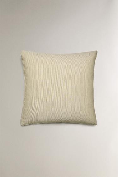 KIDS' STRIPED MUSLIN PILLOWCASE - Green by Zara - Image 2