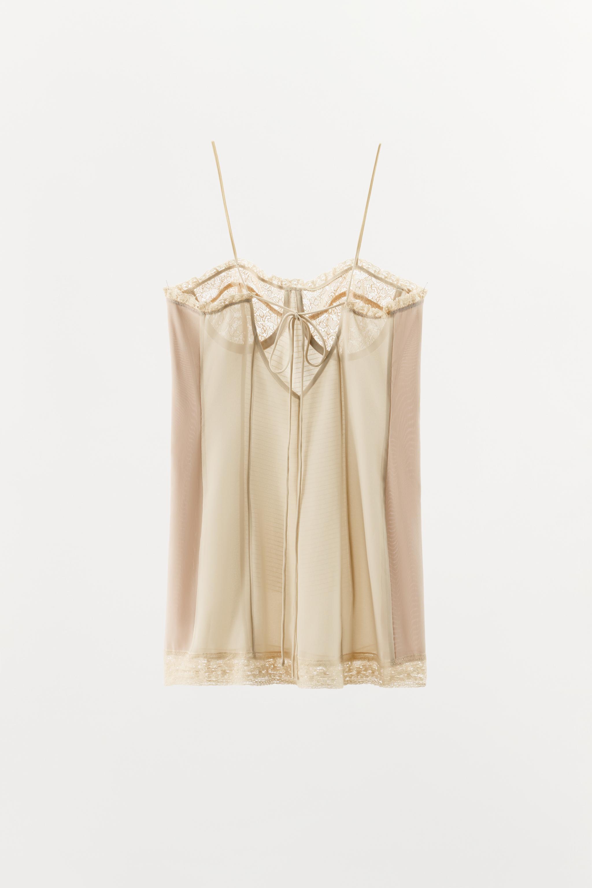 LACE UNDERWIRE MINI DRESS