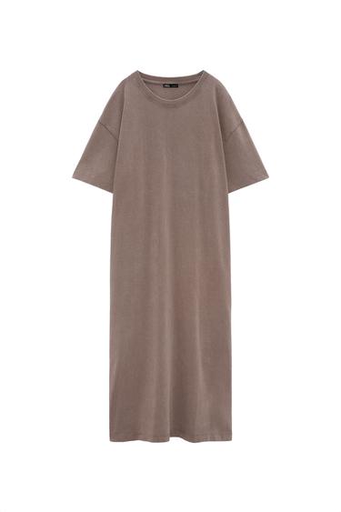 HEAVY COTTON DRESS WITH SLITS