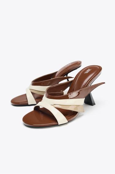 ASYMMETRIC HEELED SANDALS - Multicoloured by Zara - Image 5
