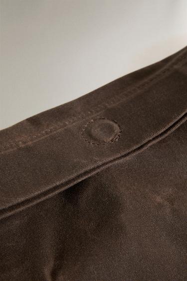 FLAT COTTON BAG — Brown 2