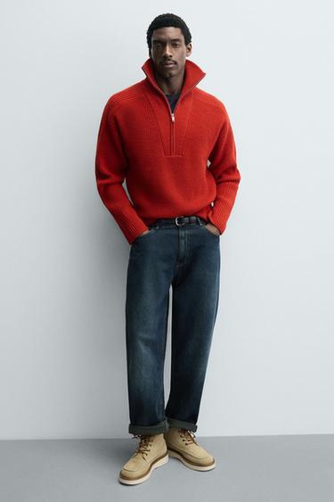 BOTA CORDONES PIEL - Beige de Zara - Imagen 0