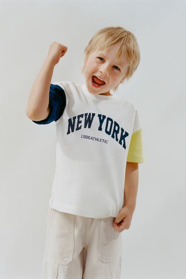 CAMISETA JOGGING TEXTO - Amarillo de Zara