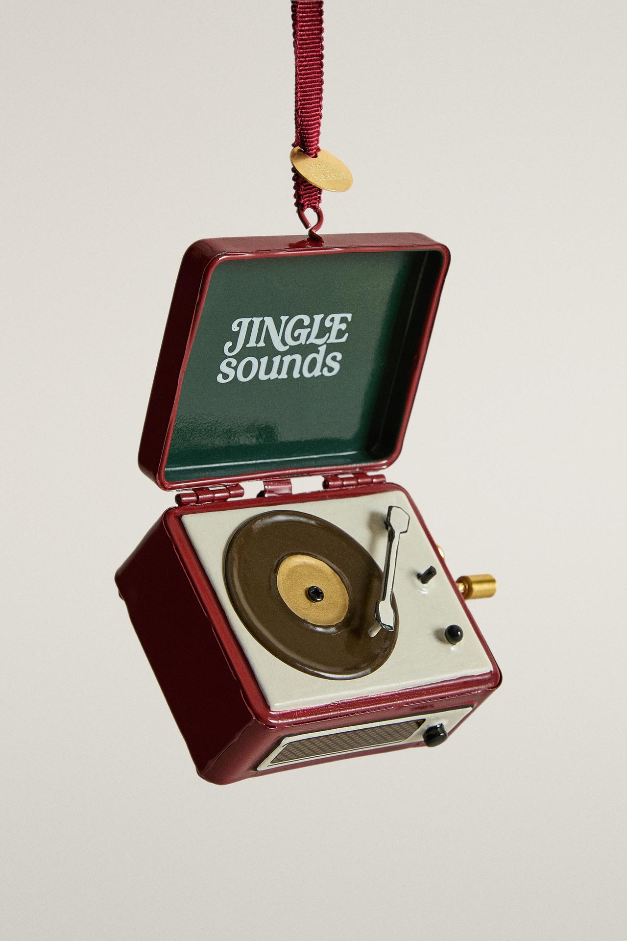 RECORD PLAYER CHRISTMAS TREE DECORATION