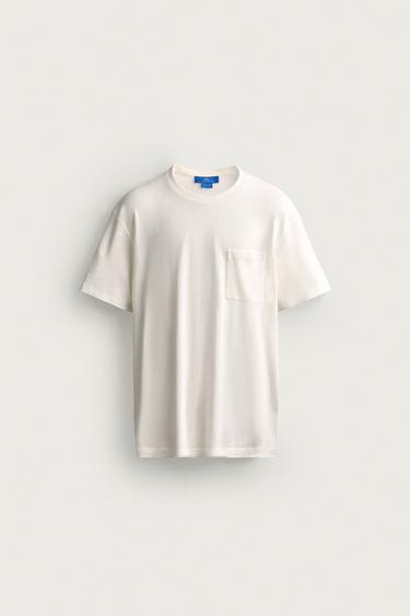 AARON LEVINE X ZARA POCKET T-SHIRT - Ecru by Zara
