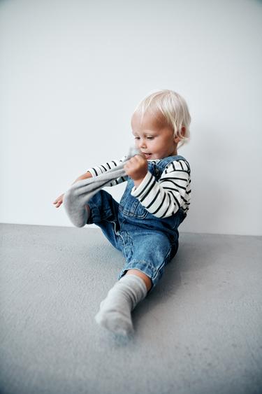 STRIPED T-SHIRT - Anthracite grey by Zara