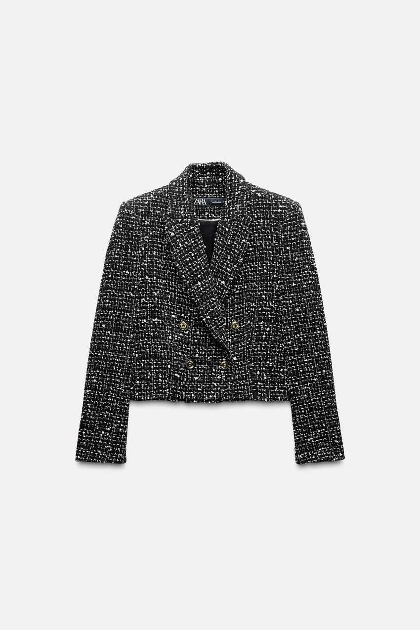 BLAZER AVEC BOUTONNAGE CROISÉ À TEXTURE
