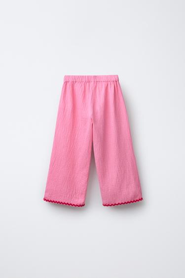 WAVY TEXTURED TROUSERS - Mid-pink by Zara - Image 1