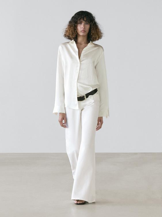 Flowing satin shirt from Zara - $130