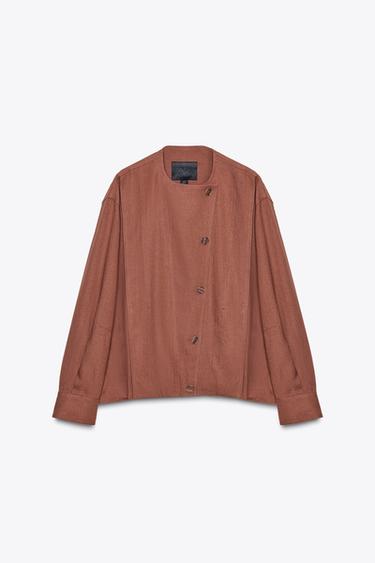 CHAMARRA BOMBER MEZCLA LINO ZW COLLECTION - Teja de Zara