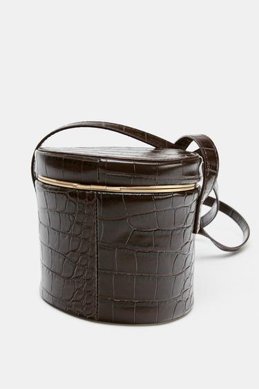 EMBOSSED RIGID BAG - Brown by Zara - Image 2