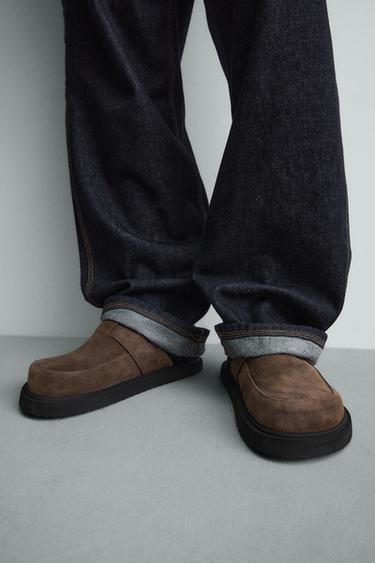 SABOTS EN CUIR - Marron de Zara - Image 2