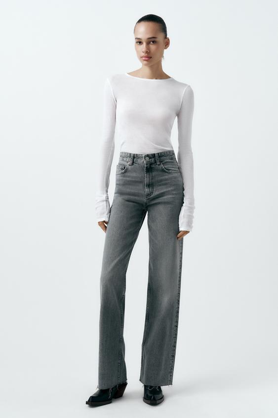 TRF HIGH-RISE WIDE-LEG JEANS