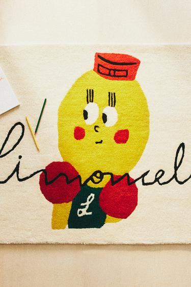 KIDS' LIMONCELLA X THE ANIMALS SENTINEL WOOL RUG - Light beige by Zara