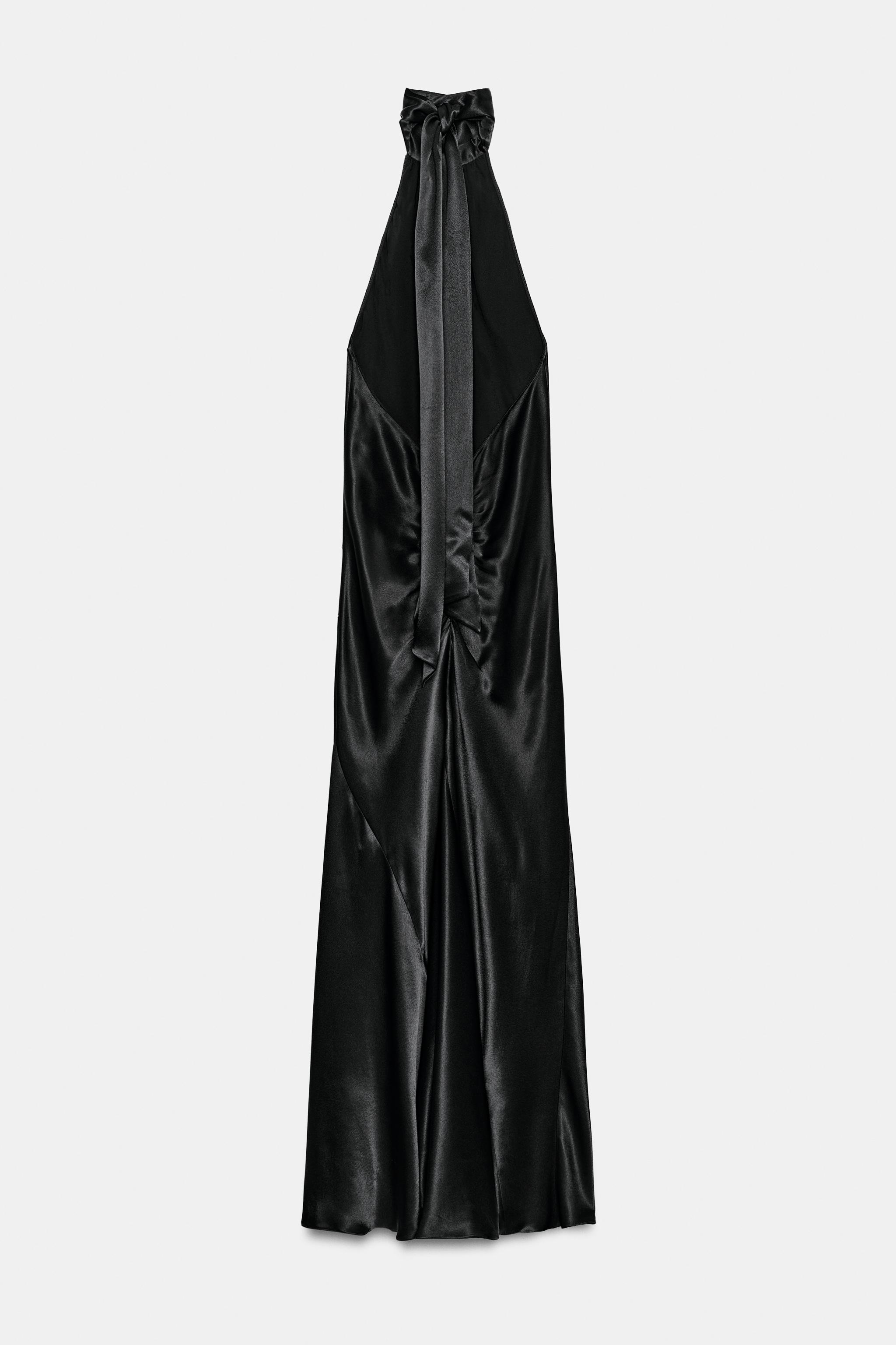ZW COLLECTION SATEN HALTER ELBİSE - Görsel 11