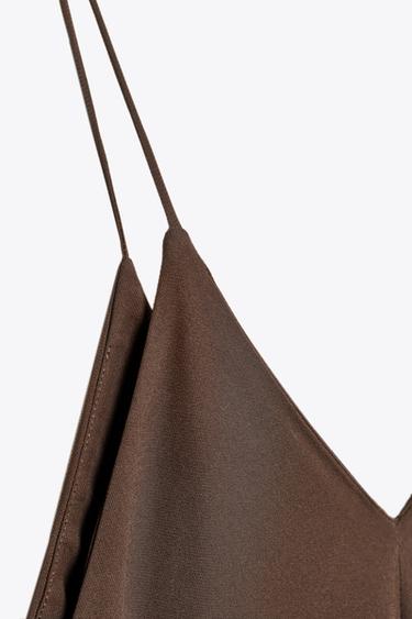 ZW COLLECTION LONG DRESS - Dark brown by Zara - Image 8