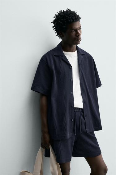 CHEMISE REGULAR FIT STRUCTURÉE - Bleu nuit de Zara - Image 4