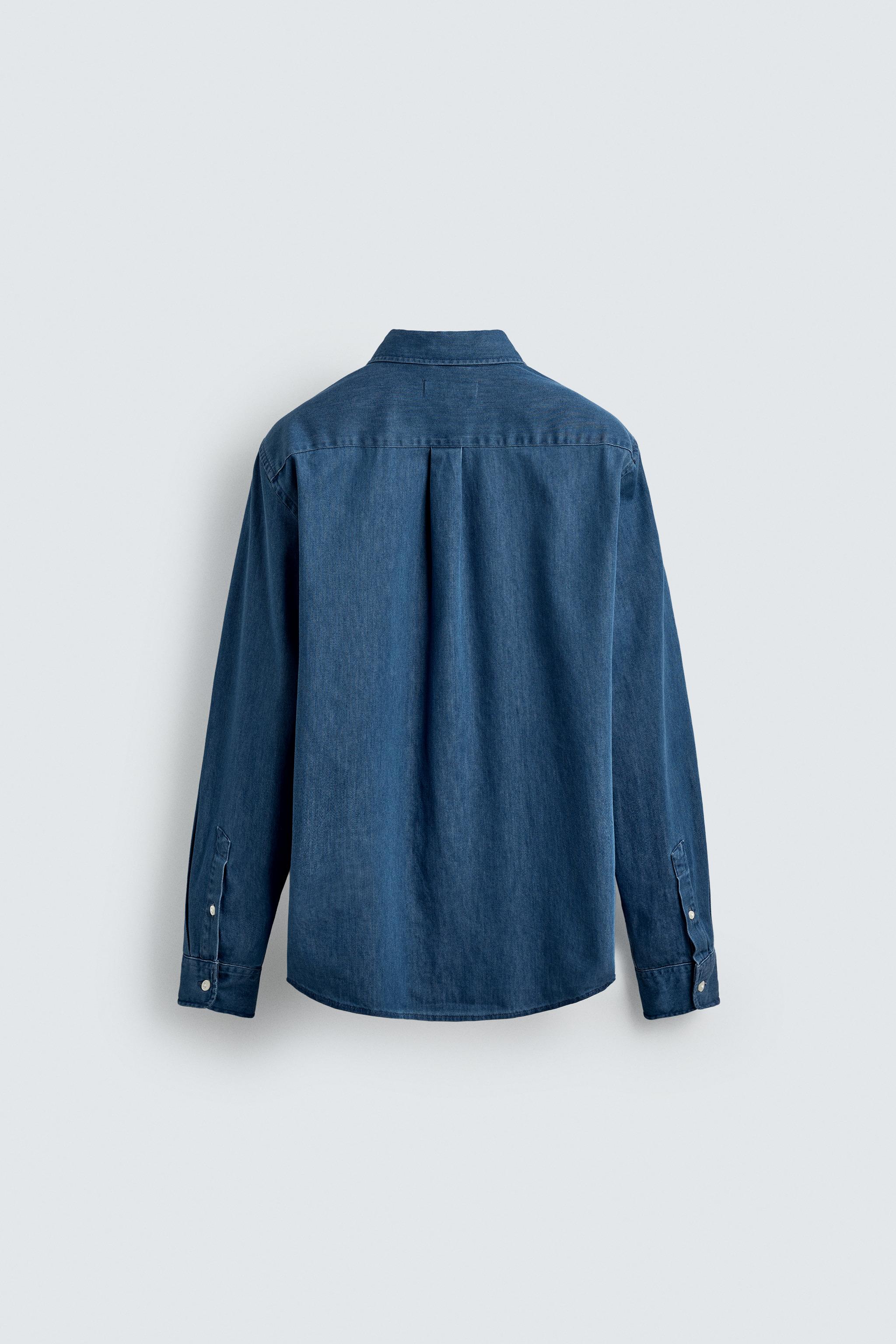 リラックスフィットデニムシャツ - ミディアムブルー | ZARA Japan / 日本