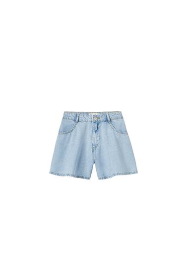 LOOSE FIT DENIM BERMUDA SHORTS