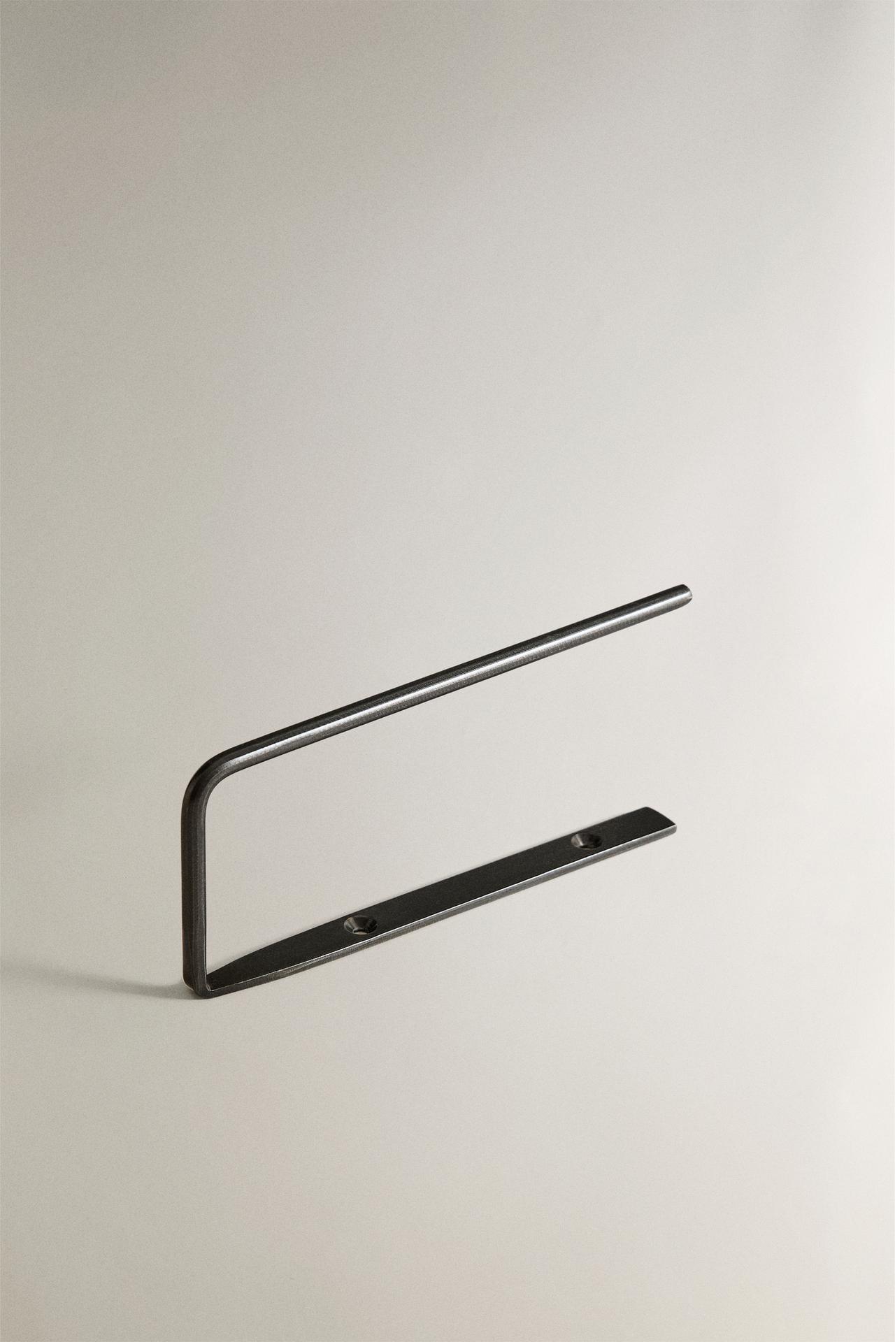 DARK METAL TOILET PAPER HOLDER — Black
