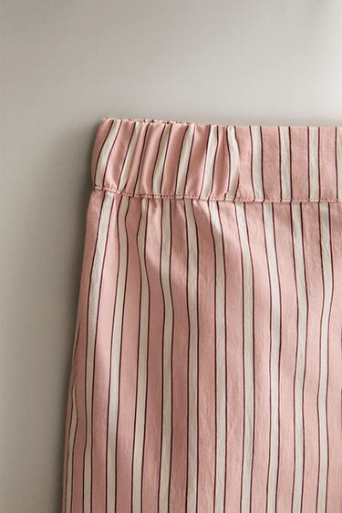 SHORT À RAYURES - Rose de Zara - Image 1