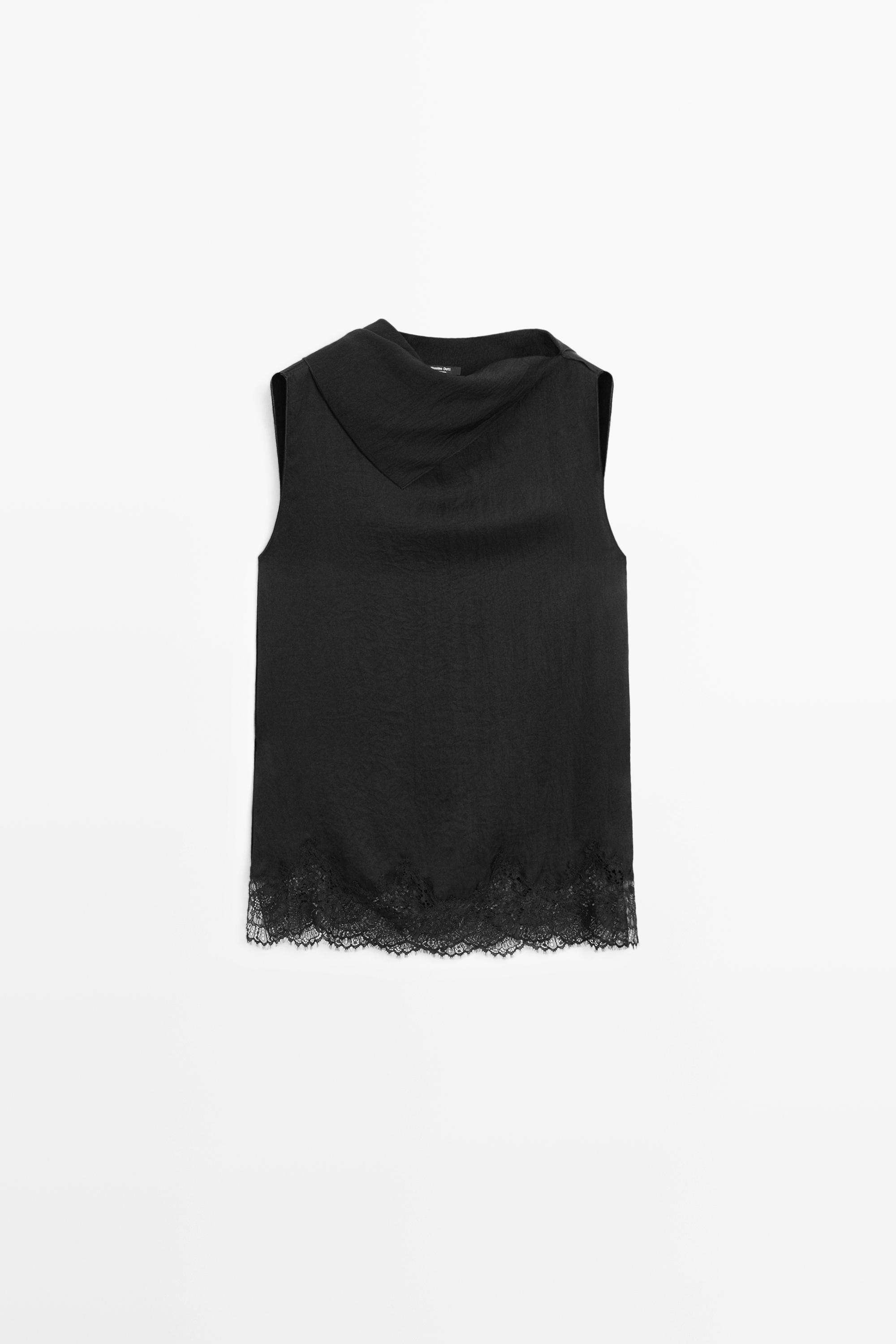 Flowing lace-detail top