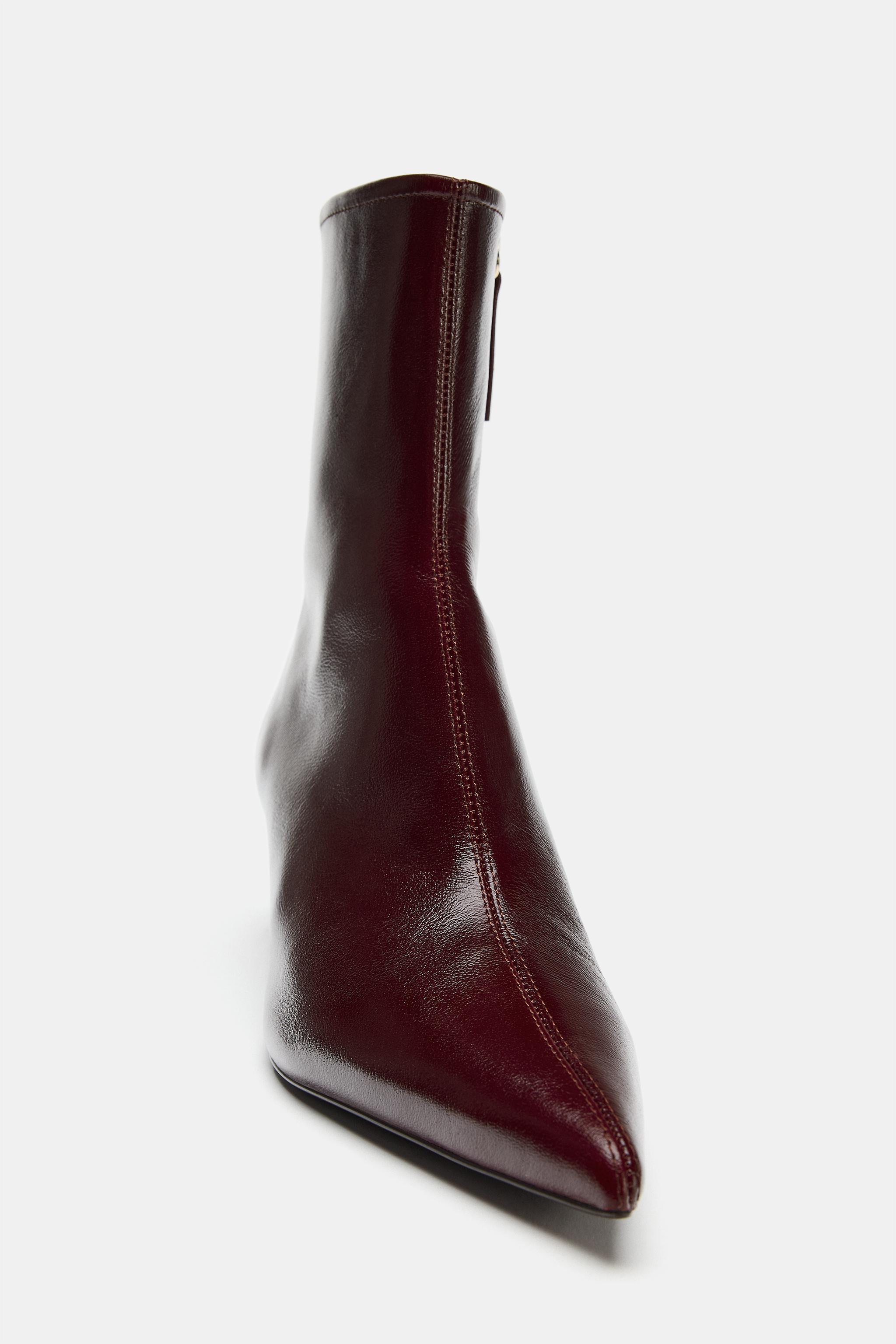 BOTTINES À TALONS KITTEN EN CUIR