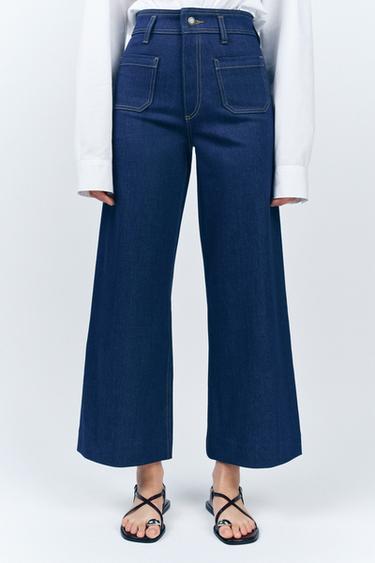 Pantalones Vaqueros Mujer Elasticos Pantalón ZARA De Pierna Recta