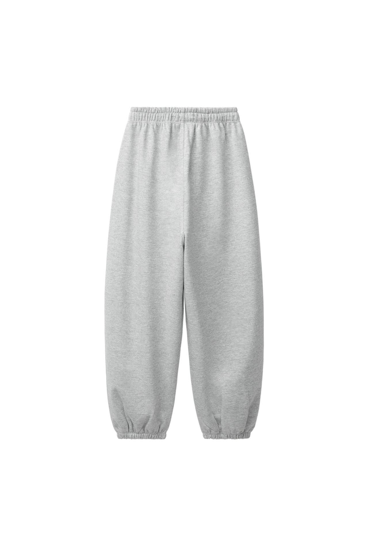 LABEL JOGGER PANTS — Gray marl