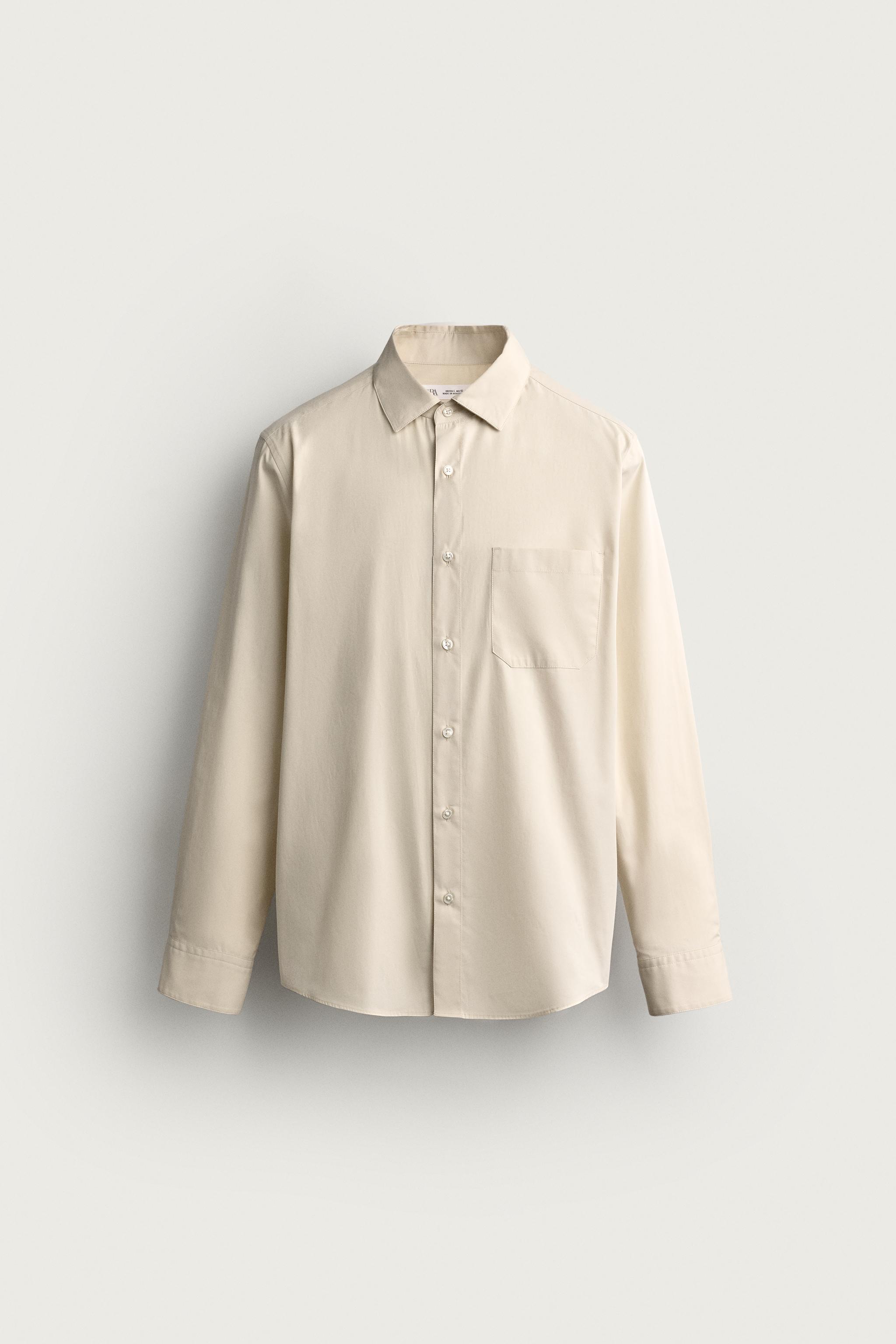 Zara REGULAR FIT CEPLİ GÖMLEK görsel 8