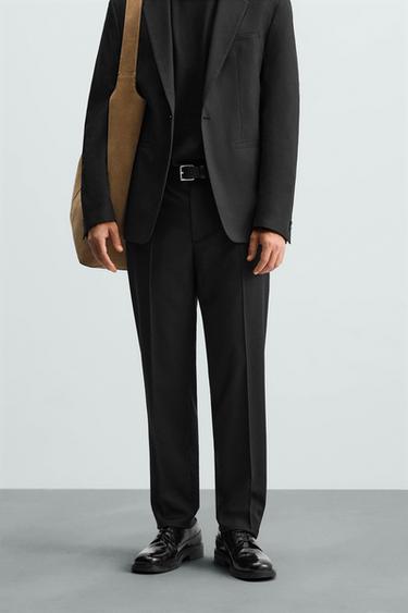 PANTALÓN TRAJE ESTRUCTURA - Negro de Zara