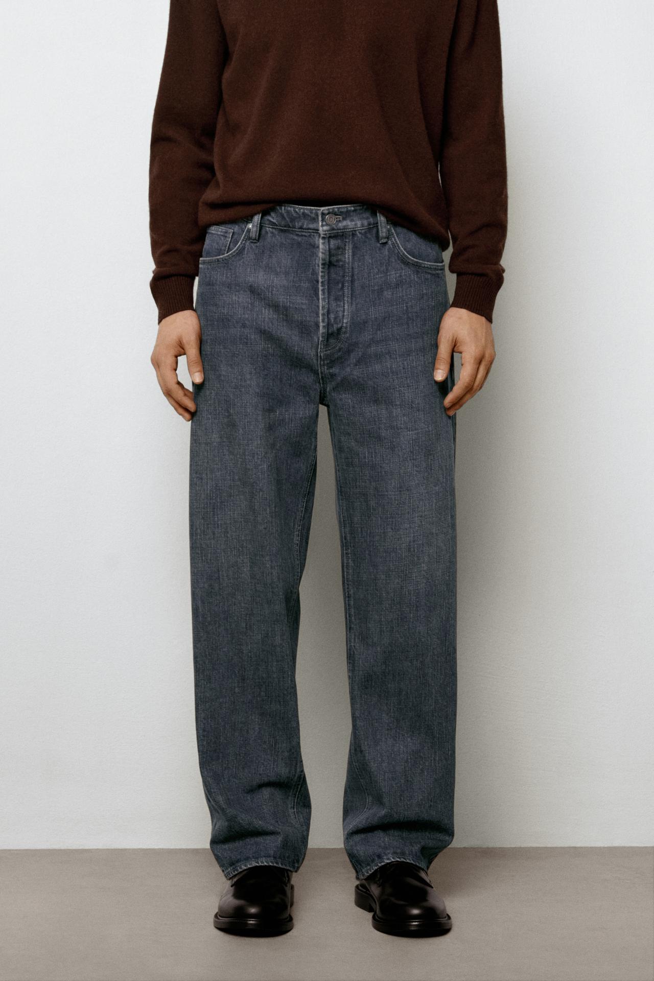 Wide-leg jeans — Mid-blue
