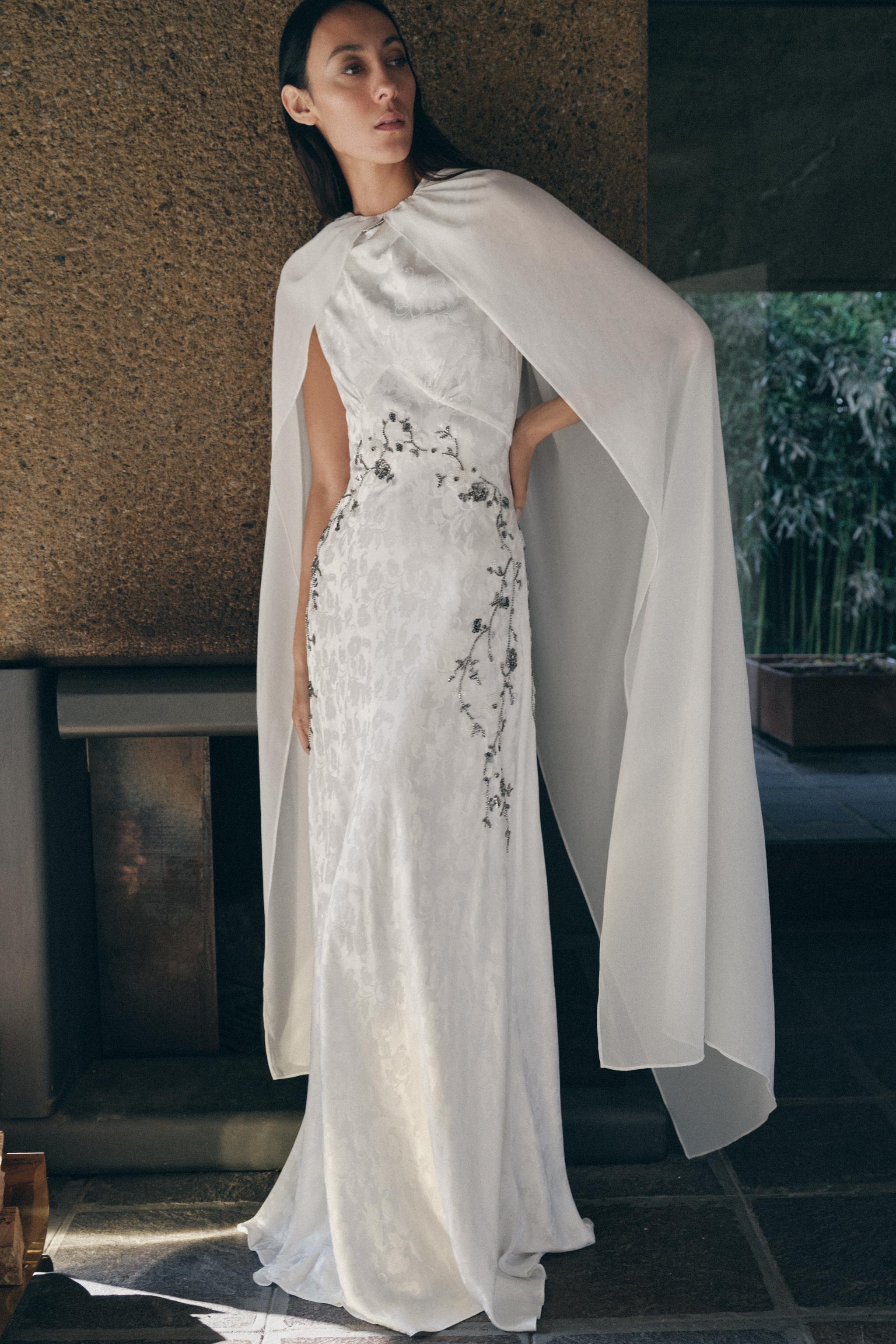 ROBE LONGUE JACQUARD FANTASIE PAILLETTES