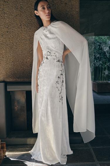 SEQUIN AND BEAD JACQUARD DRESS - ecru-white by Zara - Image 4