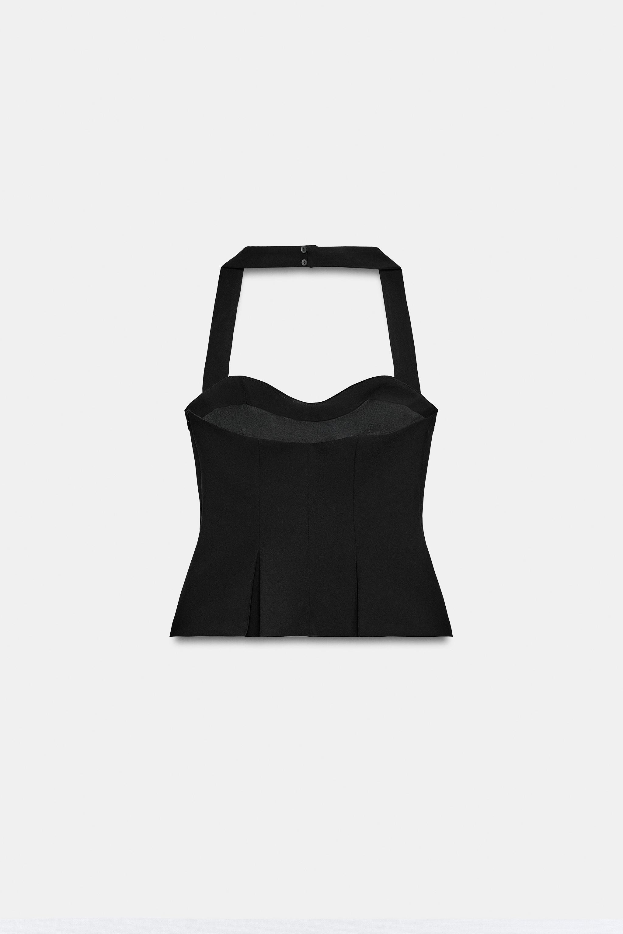 PLEATED HALTER TOP