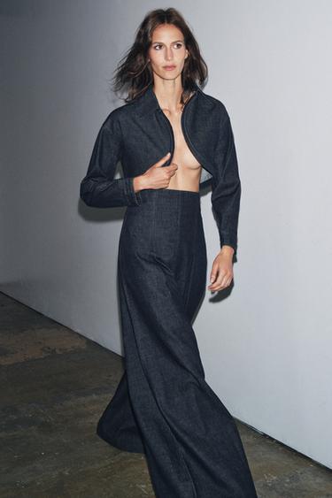 DENIM BOLEROJAKKE - ZW COLLECTION - blå fra Zara
