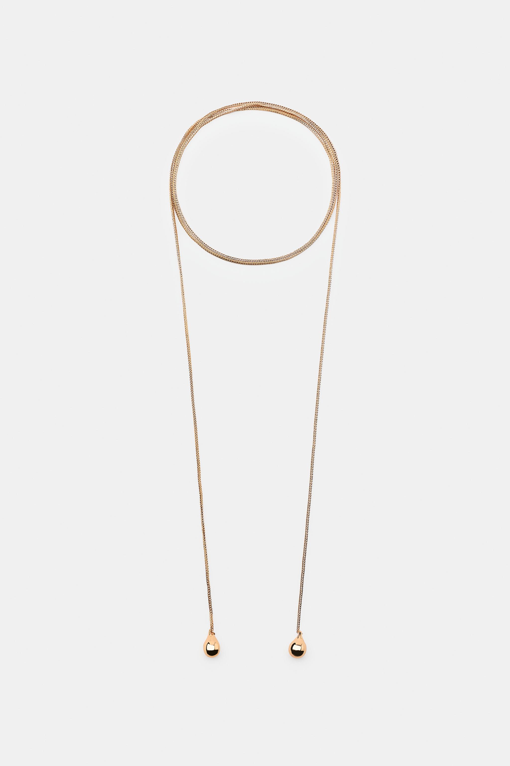LONG CHAIN NECKLACE — Golden