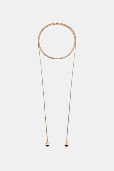 LONG CHAIN NECKLACE — Golden 2