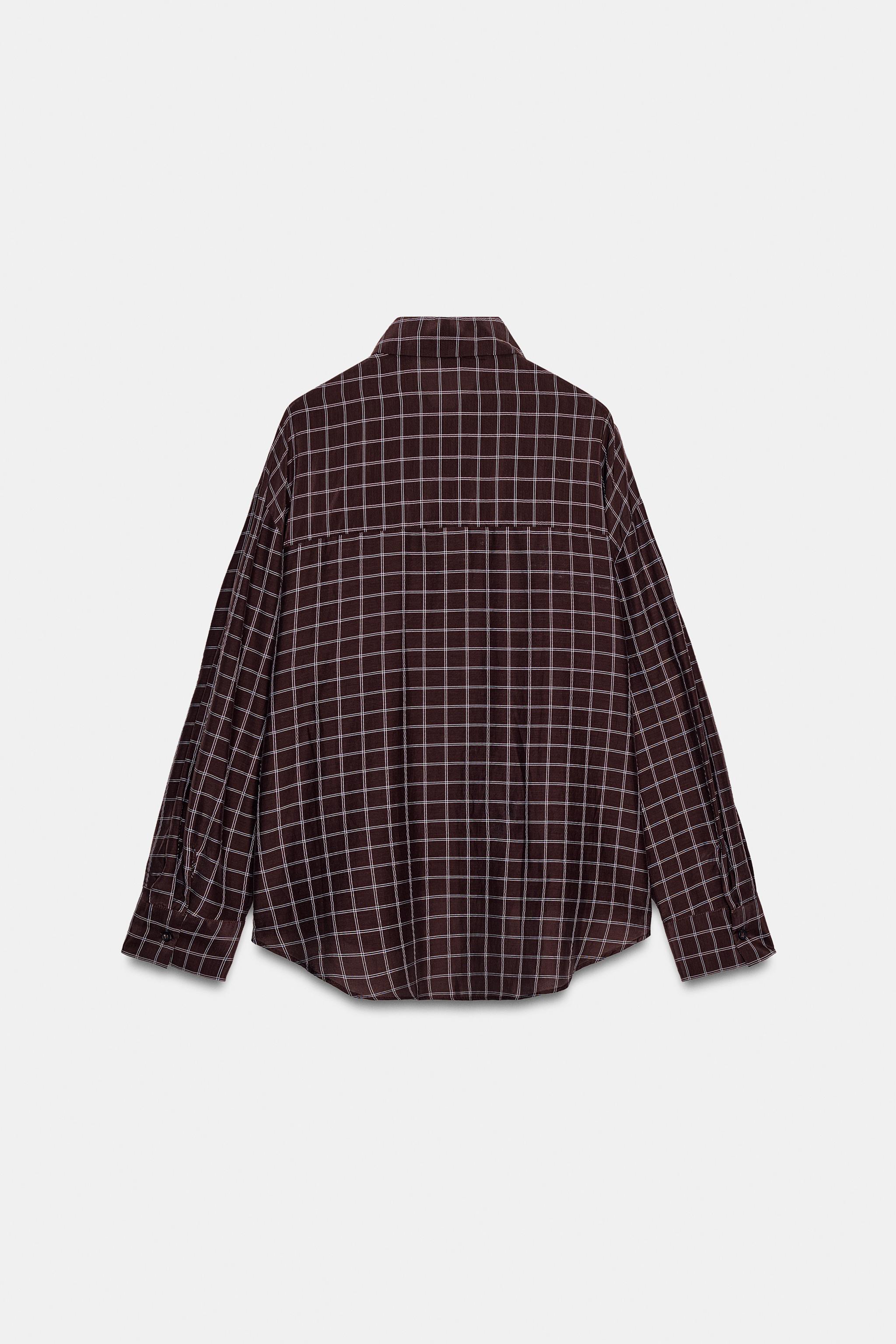 KARELİ OVERSIZE GÖMLEK - Görsel 9