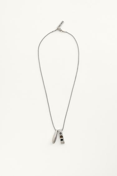 COLLIER MAILLONS ET PENDENTIFS - Argent vieilli de Zara