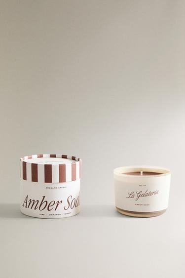 Zara (150 G) AMBER SODA SCENTED CANDLE - Light brown