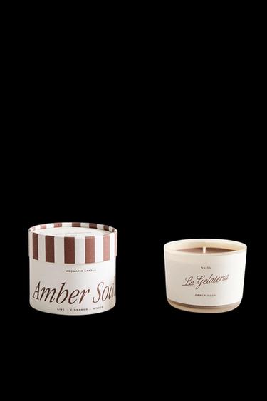 (150 G) DUFTKERZE AMBER SODA - Hellbraun von Zara